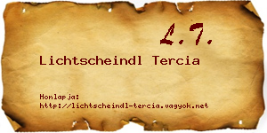 Lichtscheindl Tercia névjegykártya